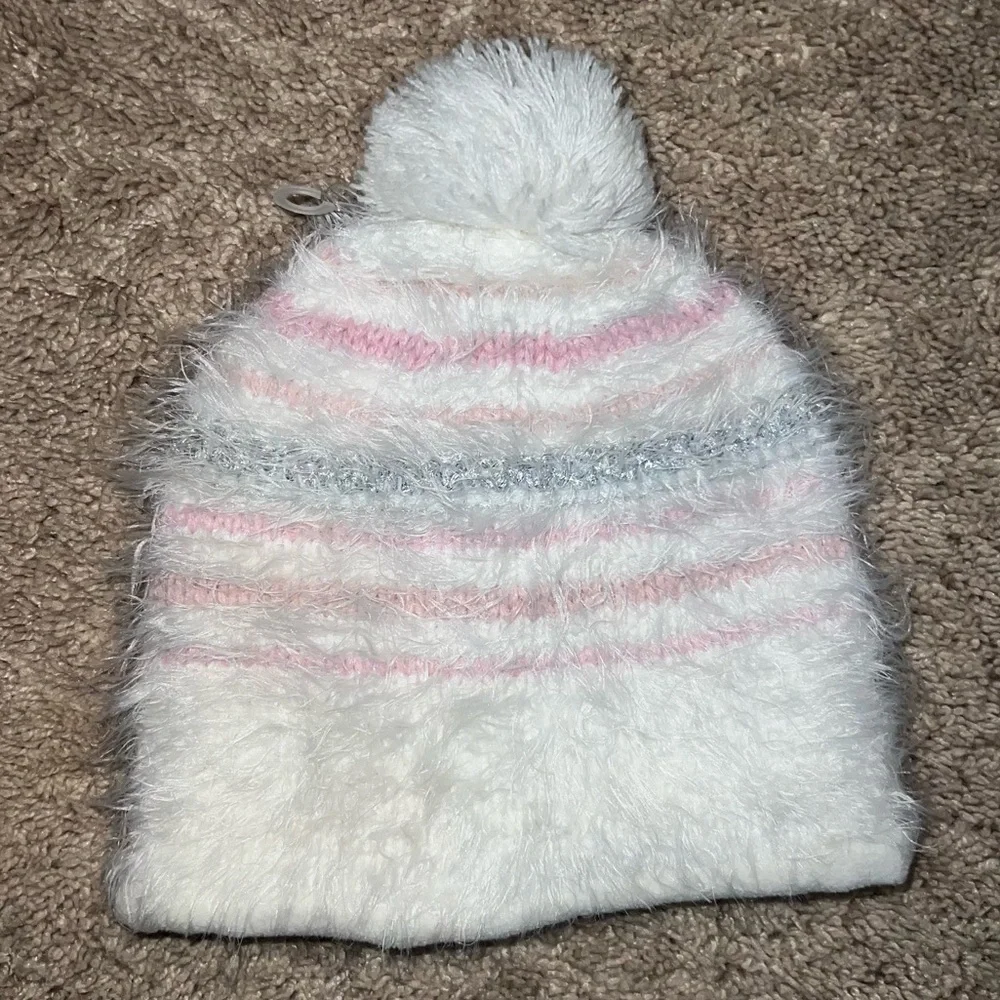 MILLYMOOK AND DOZER Girls' Pink & White Beanie ROSA One Size Fits Most Kids